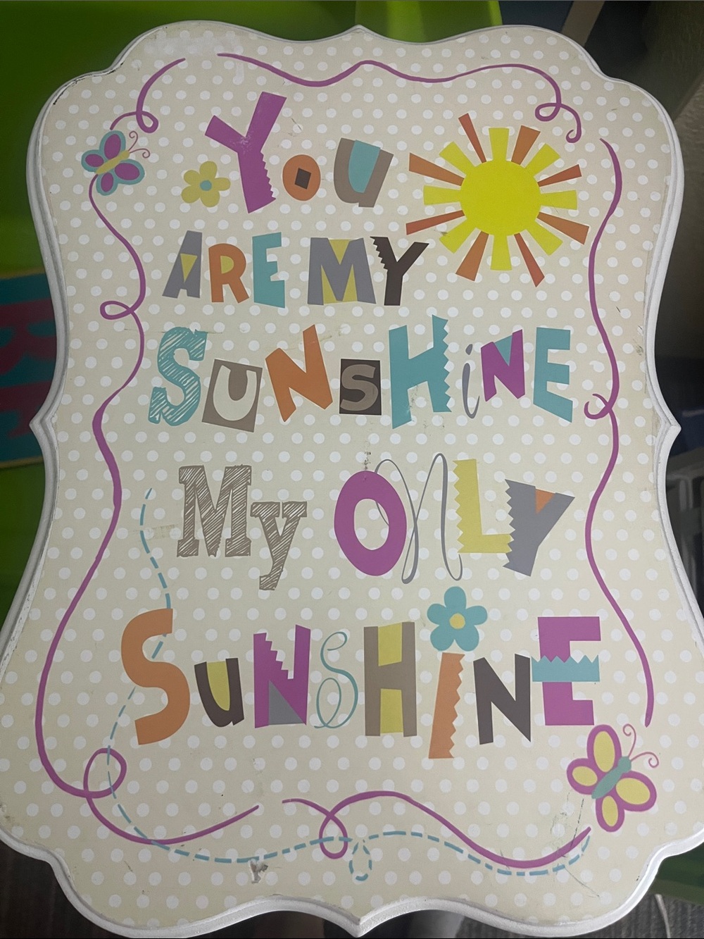 Hobby lobby “you are my sunshine “ wooden sign some minor scratches see pics 665
